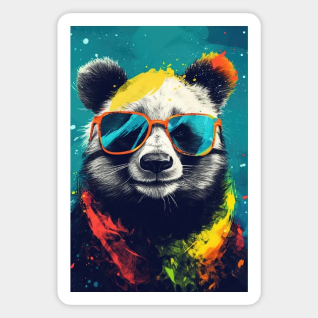 Summer Fun Panda Bear Magnet by JensenArtCo